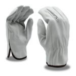 Heavy Duty Durable Cowhide Leather Work Gloves Driver Gloves for Truck Driving, Warehouse, Gardening, Farming